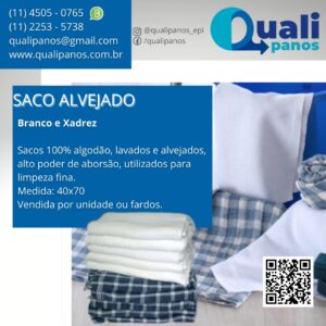 Pano de chão Saco alvejado