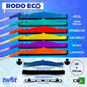 Rodo plástico ECO  60 CM  Verde tifany