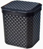 LIXEIRA DE PIA RATTAN COM TAMPA 2L